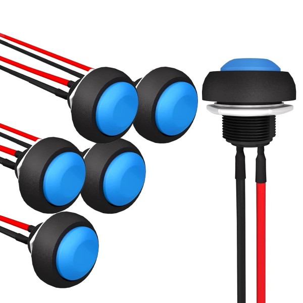 No Brand APIELE 12mm Momentary Push Button Switch Mini Round