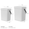 EKO Puro Wall-Mounted Trash Can with Lid, 1.32 Gal /