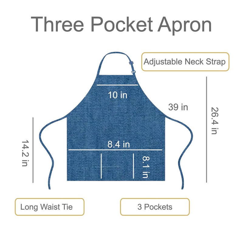 SOITU Womens Aprons for cooking. Waterproofapron. Aprons with pockets. Kitchen