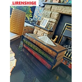 Tissue Box Holders, Tissue Box Cover Napkin Holder Wooden Facial Tissue Box Tissue Dispenser for Home Office Car Tissue Cover (Blue)