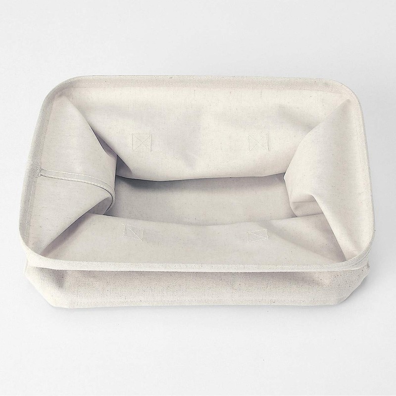 MUJI 38369752 Polyester Cotton Linen Blend, Softbox, Rectangle, Small, Approx.