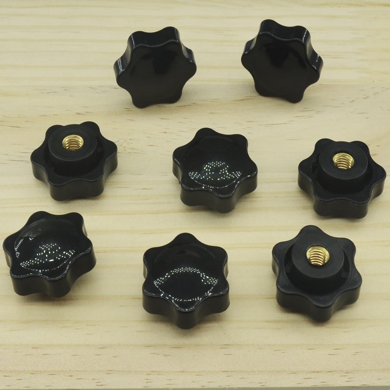 8 PCS Handle Wing Nuts,Clamping Star Knobs,Thumb Screws Nuts (M8*38mm)