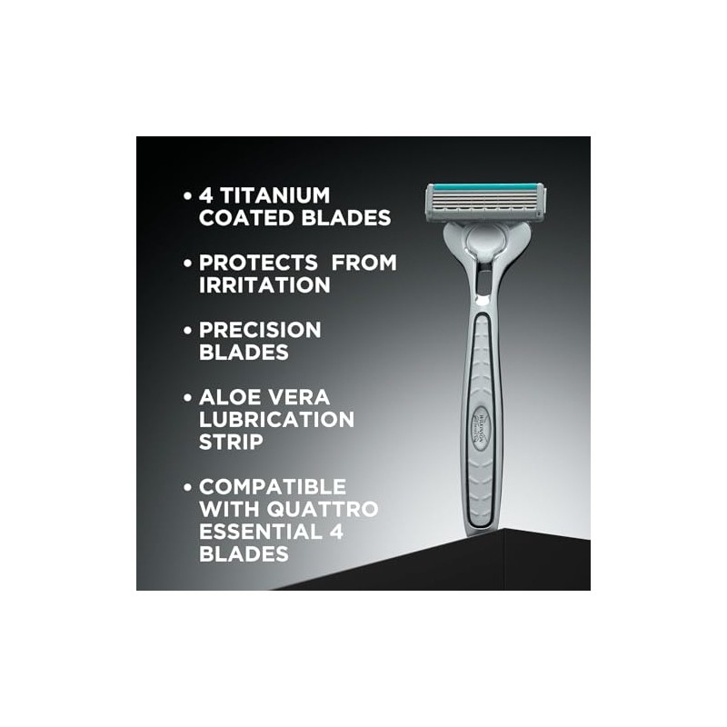 Wilkinson Sword Quattro Essential Men's Razor Refills, Great Addition to