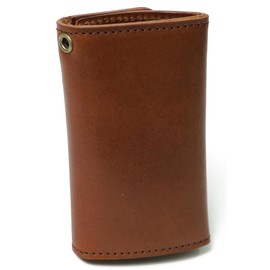 Profline Key Case, Men's Coin Purse, Tochigi Leather, Genuine Leather, Made in Japan, Chestnut Leather