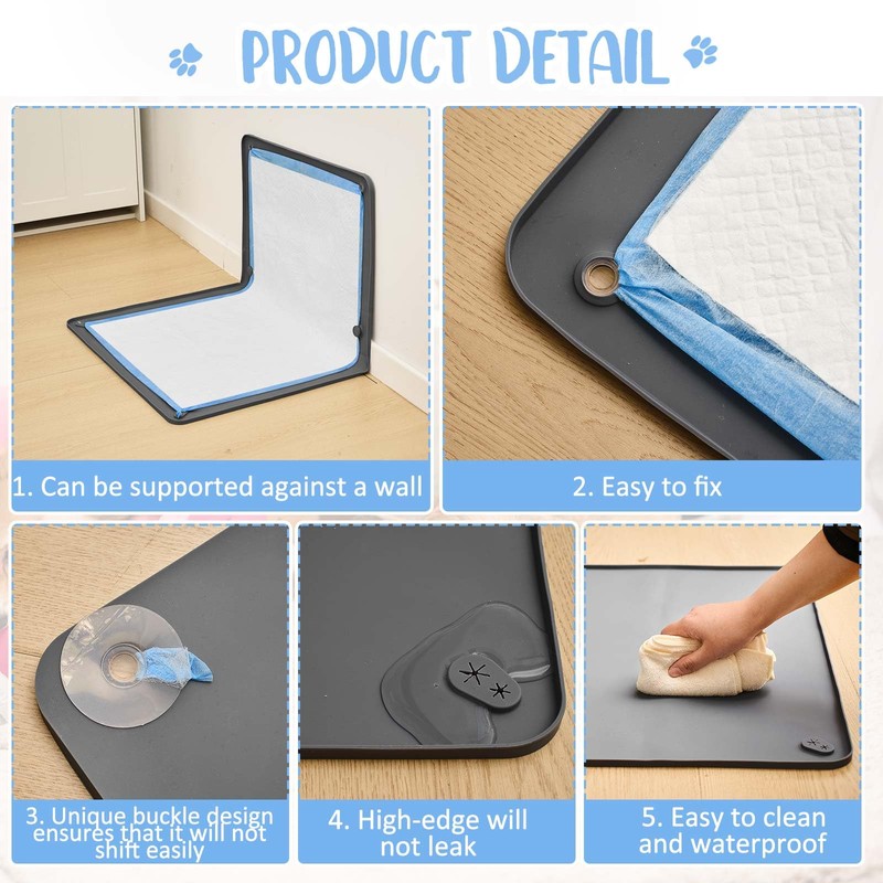 Colingmill Dog Pee Pad Holder 24 x 35 Inch Silicone