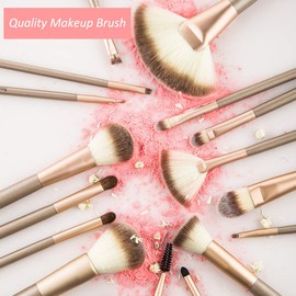 NEVSETPO Makeup Brushes, Quality Make Up Brushes 28Pcs Makeup Brushes Set Professional & Beginner Make-up Sets & Case, Brushes & Sponges,Travel-Friendly Roll-up Beauty Gift Sets for Women, Girlfriend