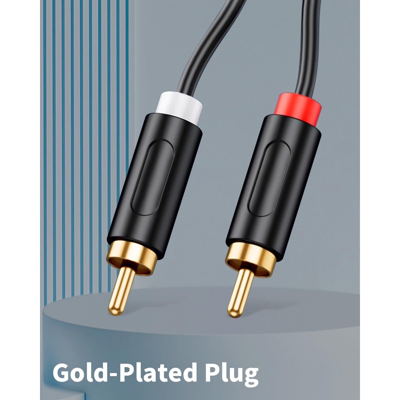 Duttek Ground Loop Noise Isolator 20cm, RCA Noise Filter, Eliminate