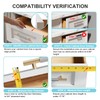12 Pack Cabinet Protectors for Kitchen Cabinets, 18" Length Clear