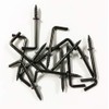 IDEALSV 50 Pcs Black 1-1/4 Inch 1 Shape Screw Hooks