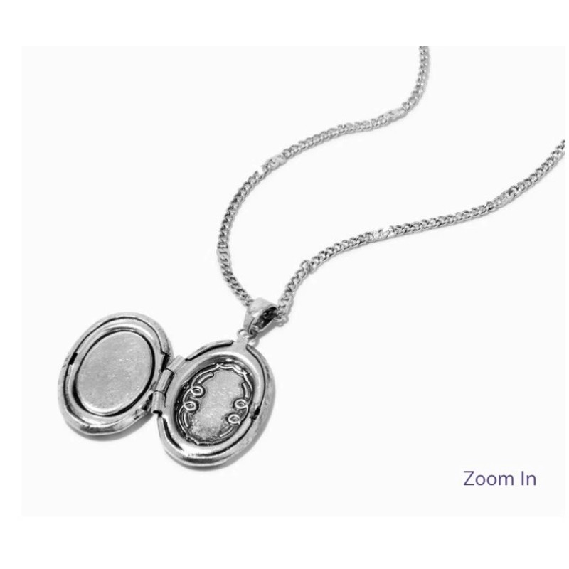 Claire’s burnished silver butterfly gold star locket necklace jewelry nwt