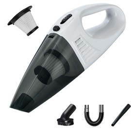YODANCELEAPS Handheld Vacuum Cordless Portable Rechargeable Strong Suction Car Vacuum Cleaner Powerful Hand Held Vacuum Cleaner with Multi Accessories for Home Office Auto Car Pet (White)