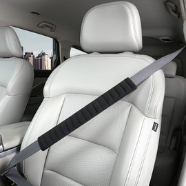 HighnessHwoo Car Seatbelt Covers Cushion Shoulder Pads Protector Sleeve for Adults, Auto Extra Long Seat Belt Strap Cover Decorations for Women, Kids, Honda, Trucks Accessories, 1pc, 15.5in, Black