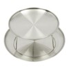 DYNAMI 2-Tier Seafood Tower Set,2pcs Thickened Stainless Steel Seafood Tray(10in+8in)