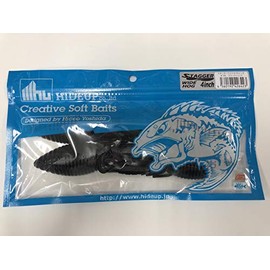 HIDEUP Worm Stagger Wide Hog 4" #109 Black Solid