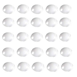 100 Pieces Round Glass Cabochon Clear Glass Dome Cabochons Tiles Flat Back Glass Dome Tile for Cameo Pendants Photo Jewelry Handcrafts DIY Findings Rings Necklaces (20mm/0.78")