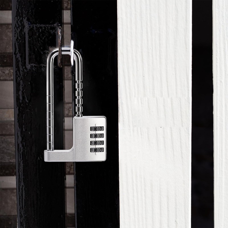 Hiceeden U Shaped Cabinet Combination Lock, 4 Digit Stainless Steel