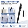 100 Pack Retractable Ballpoint Pens Bulk, Black Ink Pens, 1.0mm