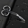 Silver Stainless Steel Eyebrow Scissors Tweezers,Elbow Pliers Clip Scissors,Flat Tip