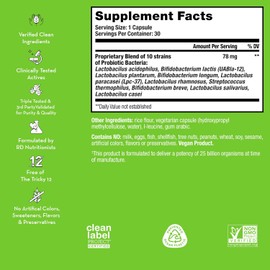 HUM Gut Instinct Daily Probiotics for Digestive Health | Women and Men | Lactobacillus + Bifidobacterium Strains for Bloating, Immune Support + Healthy Gut Diversity | probiotics for women​