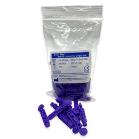 100 x 30g Sterile Lancets For Single Use - One Step