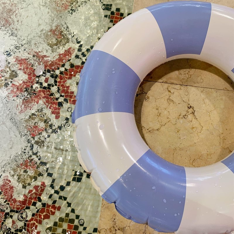 Medium Swim Ring for Kids Adults, 25 Inch Classic Striped