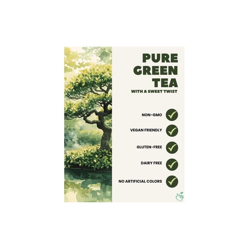 Chérie Sweet Heart Té Verde Matcha Dulce Orgánico En Polvo