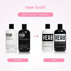VERB Ghost Shampoo & Conditioner Duo Set, 12 fl oz, Infused with Moringa Oil -Cleanses + Moisturizes Fine and Weighed Down Hair - Vegan, No Parabens or Harmful Sulfates