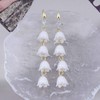 Atentuyi Boho Wedding Orchid Flower Drop Dangle Earrings Gold Long