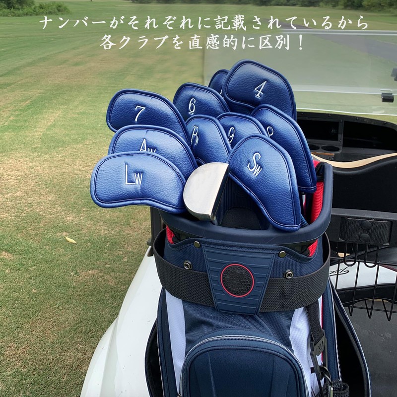12 Pcs Golf Iron Covers Closure Golf Head Covers Microfiber