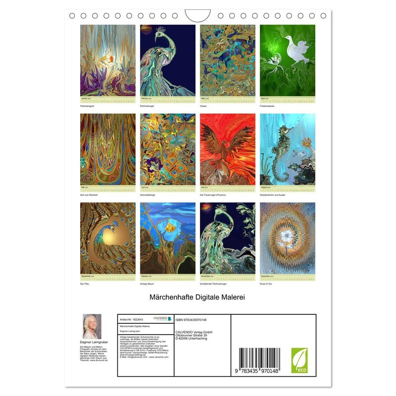 Märchenhafte Digitale Malerei (Wandkalender 2025 DIN A4 hoch), CALVENDO Monatskalender