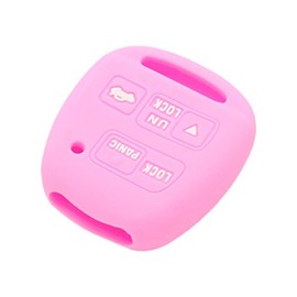 SEGADEN Silicone Cover Protector Case Holder Skin Jacket Compatible with TOYOTA LEXUS 3 Button Remote Key Fob CV2423 Pink