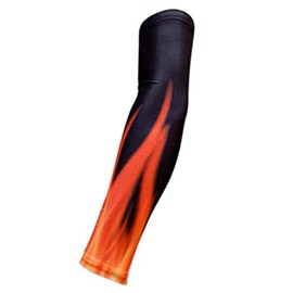 Sports Farm NEW! Moisture Wicking Compression Arm Sleeve (Flames/Fire, Youth Medium)