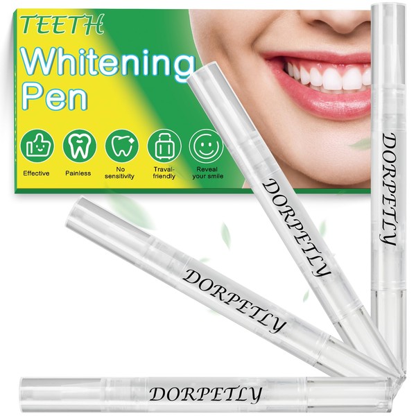 Teeth Whitening Pen (4 Pcs), Teeth Whitening Kit for Teeth Brighter and Oral Care, Teeth Whitener Gel for Remove Stains with Effective and Painless, No Sensitivity