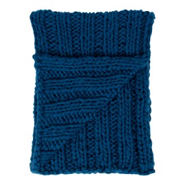 Kate and Laurel Chunky Knit Throw Blanket, 60 x 50-inches, Dark Teal