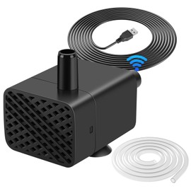 BlueYu Mini Submersible Pump, Small Fountain Pump with & Sensor (DC 5V USB) for Fish Tank, Pet Fountains, Water feature, Tabletop Fountain, Pond, Hydroponics, Cat Drinking Fountain Replacement Pump