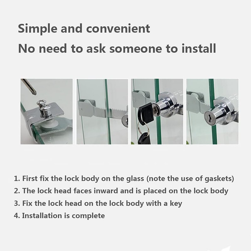 Sliding Display Door Ratchet Lock, Cabinet Door Locks for Drawer