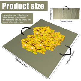 PEUTIER Leaf Bag, 2 in 1 Leaf Collection Bag with Handle Reusable Oxford Cloth Lawn Leaf Container Foldable Portable Yard Waste Bags Yard Waste Container Garden Bag for Leaves Trashes