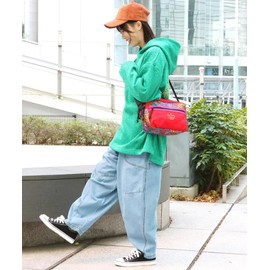 Titicaca ZOSCBA7003 Women's Shoulder Bag, Cross-body Zipper, Small, Multiple Pockets, red