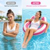 U-Shaped Inflatable Pool Float for Summer Fun – Striped PVC