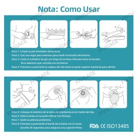 10 bolsas de colostomía escurribles Fivcage color nude reutilizables material Hyperflex 65 mm por 27 cm