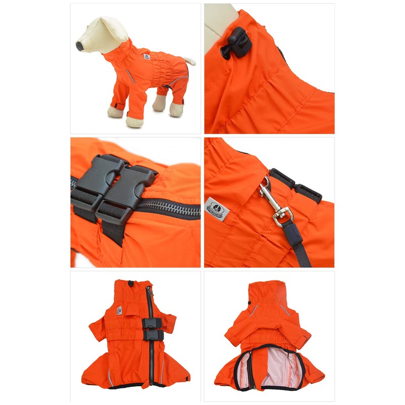 Dogs Waterproof Jacket, Lightweight Waterproof Jacket Reflective Safety Dog Raincoat