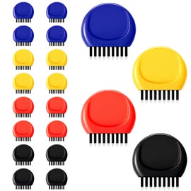 Nuanchu 20 Pcs Pocket Golf Brushes - Mini Golf Club Groove Cleaner for Heads, Balls and Shoes - Black, Red, Blue, Yellow