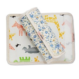 Aka-chan and Shousho Drool Cover Wide 2-Way Animal/Blue Flower