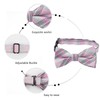 Alizeal Boys Stripe Fun Novelty Pre-tied Kids Bow Tie, Pink+Gray