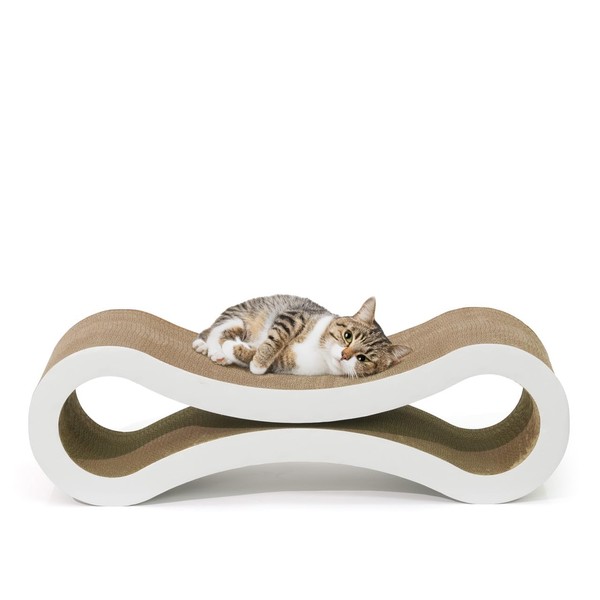 BOWHAUS Infinity Cat Scratcher Lounger, Reversible Scratcher, Durable & Long-Lasting,