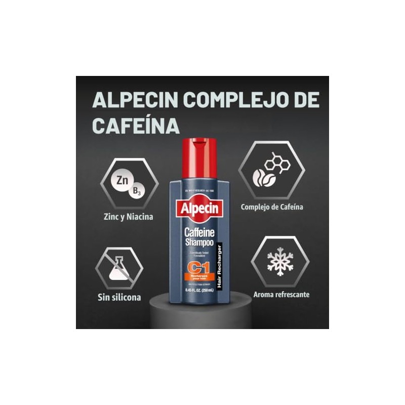 Alpecin C1 Caffeine Shampoo (250ml) (Pack of 3)