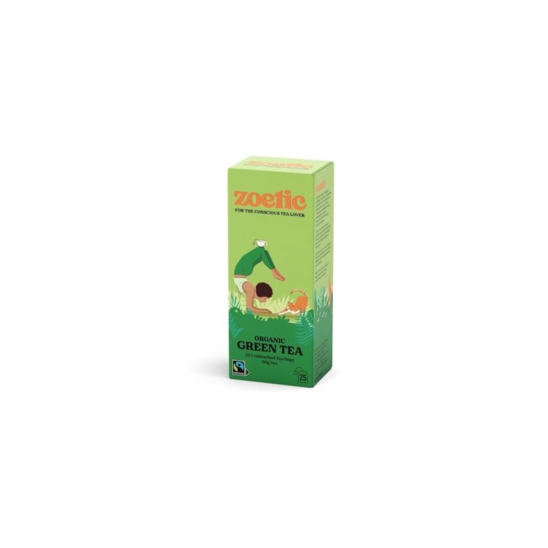 Zoetic Organic Green Tea Bags 25 Pack