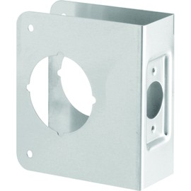 Prime-Line MP9553 Lock & Door Reinforcer, 2-1/8in x 2-3/8in x 1-3/4in, Stainless Steel, Recessed, Pack of 1