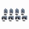 8Pcs Shower Door Rollers Shower Door Runners/Wheels/Pulleys/Guides Home Bathroom DIY