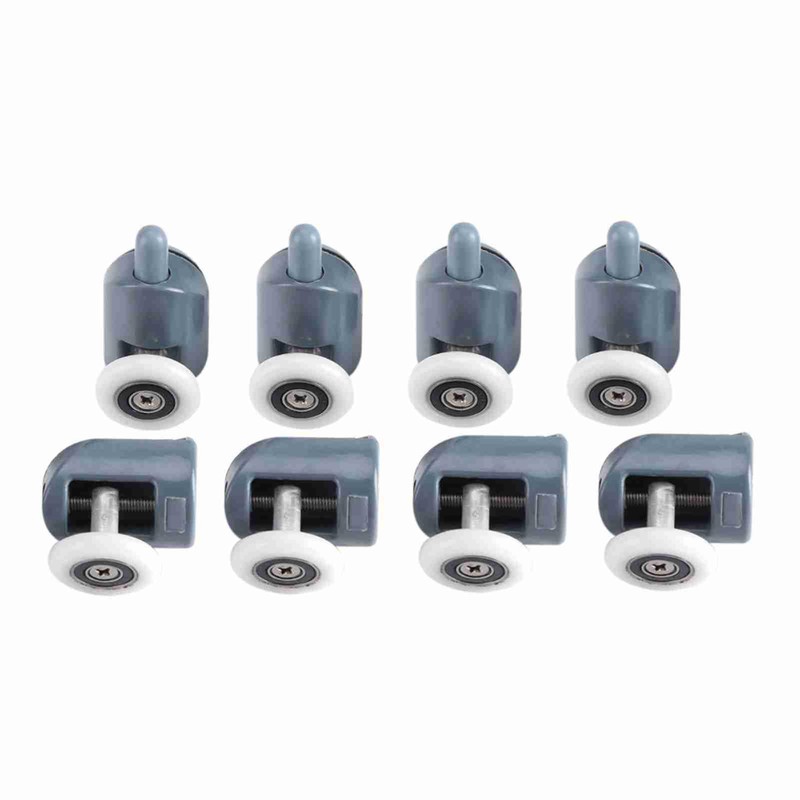 8Pcs Shower Door Rollers Shower Door Runners/Wheels/Pulleys/Guides Home Bathroom DIY